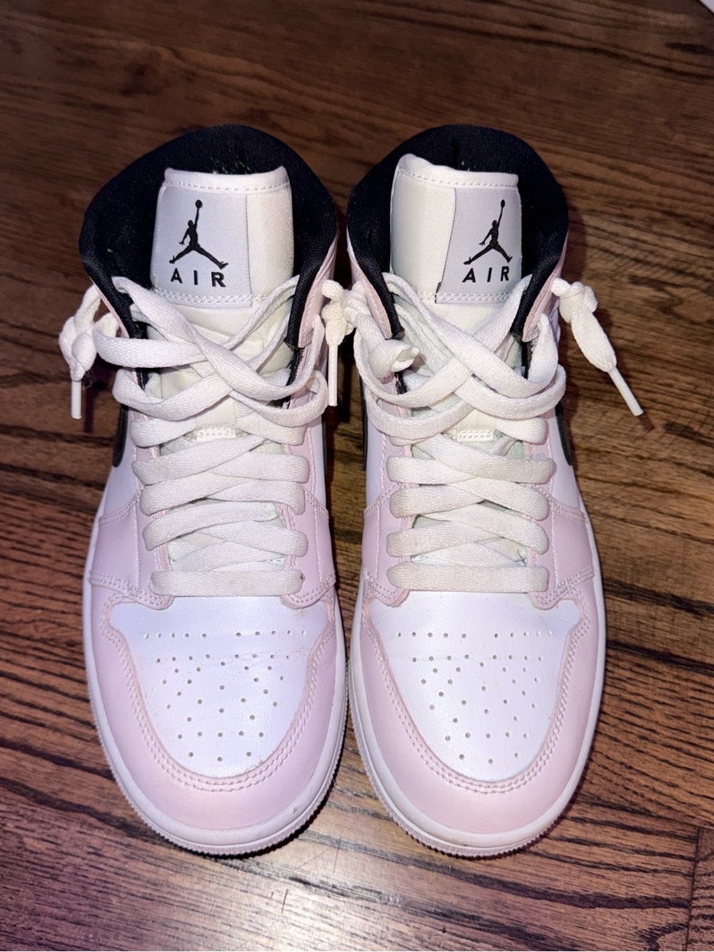 Jordan High Top Sneakers - Light Pink & Black